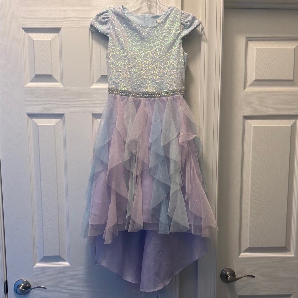 Rare Editions Sequin Blue and Purple Dress
